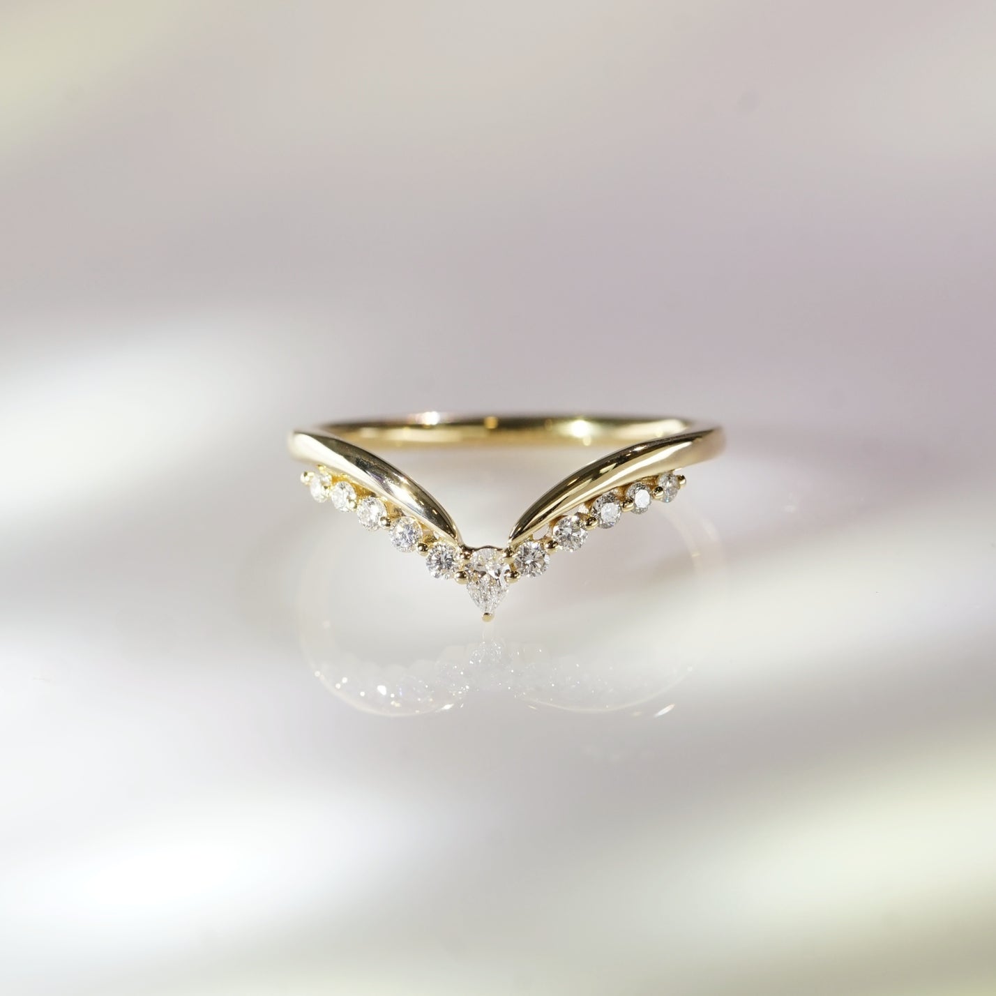 Seraphine, Pear & Round Nesting Diamond Wedding Ring