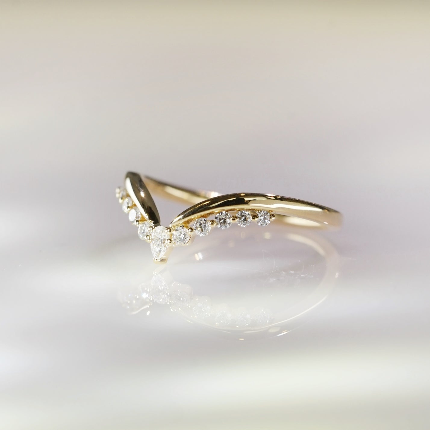 Seraphine, Pear & Round Nesting Diamond Wedding Ring