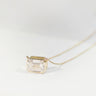 Emerald Cut Diamond Bezel Set Necklace