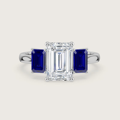 The Promise, Emerald Cut Diamond Trilogy Ring