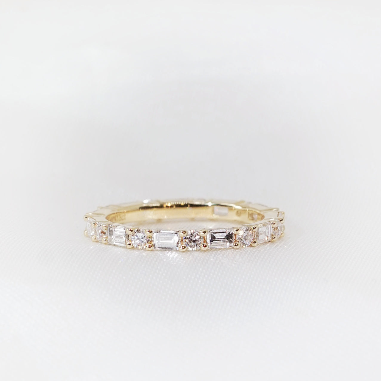 Evelisse, Baguette & Round Diamond Eternity Wedding Ring