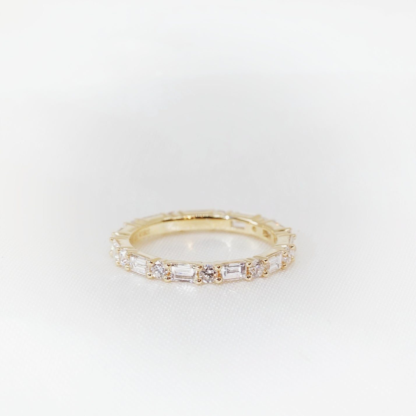 Evelisse, Baguette & Round Diamond Eternity Wedding Ring