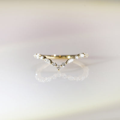 Lyra, Marquise & Round Nesting Diamond Wedding Ring