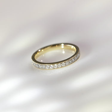 Unity, Milgrain Wedding Ring with Diamonds