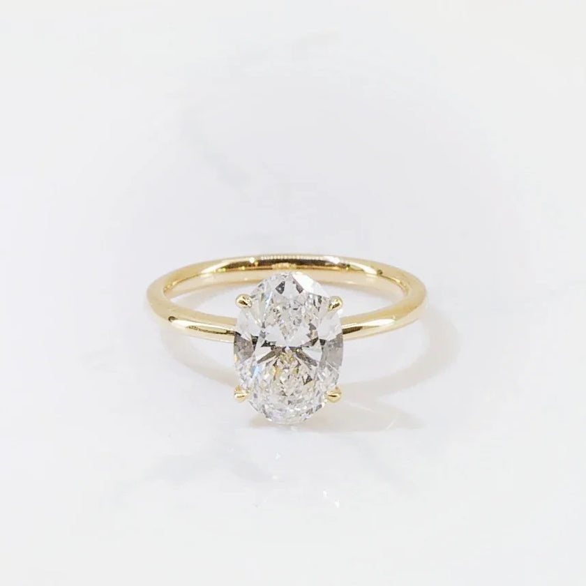 Lena, Oval Cut Diamond Solitaire Ring