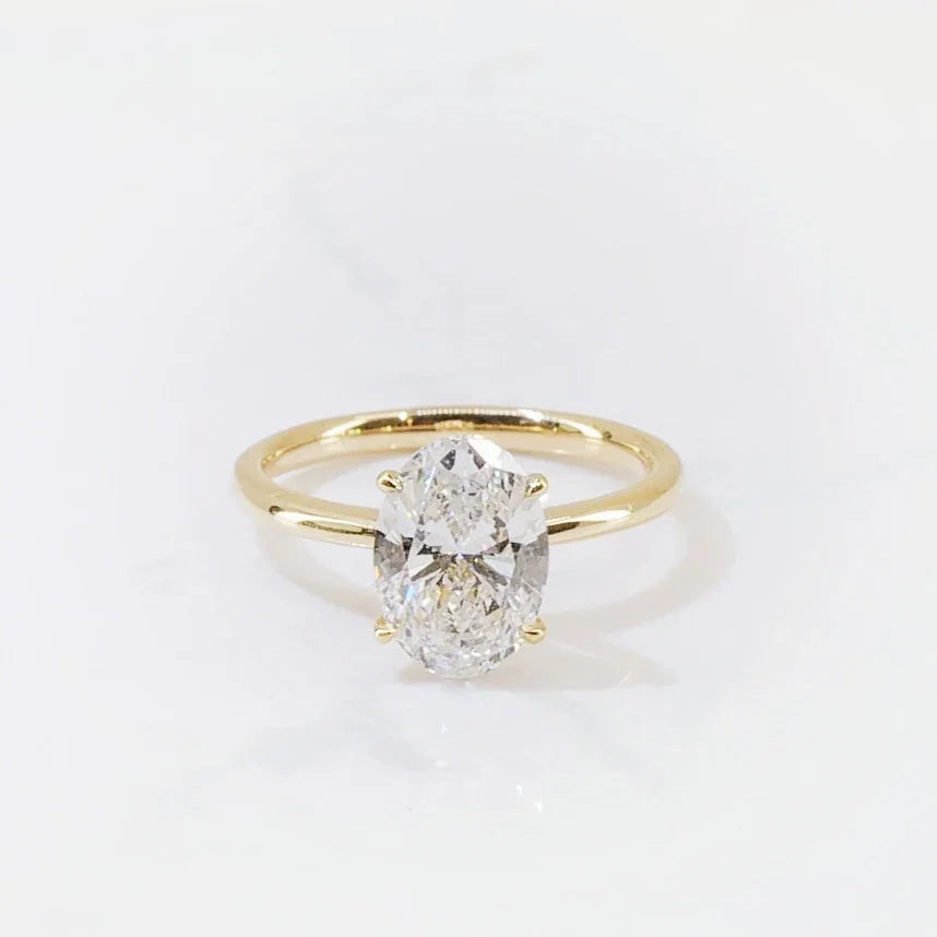 Lena, Oval Cut Diamond Solitaire Ring