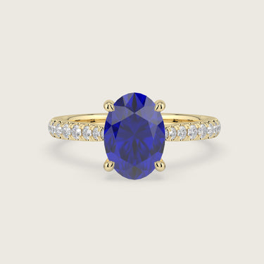 Avery, Oval Cut Sapphire Pavé Ring