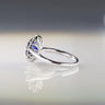 Lavinia, Vintage Oval Cut Sapphire Halo Ring