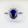 Lavinia, Vintage Oval Cut Sapphire Halo Ring