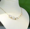 Keanis Signature Pear-Cut Diamond Dewline Necklace