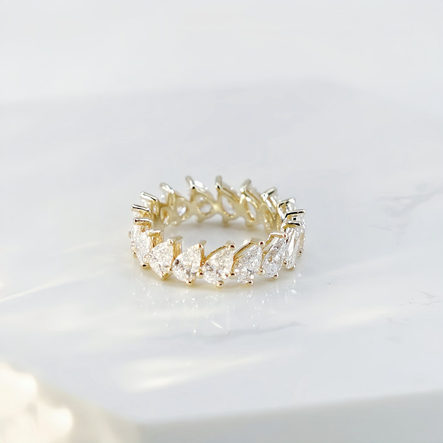 Pear-Cut Diamond Eternity Ring