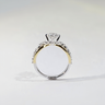 The One, Round Brilliant Diamond Ring with V-shaped Twist Band