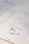 The One, Round Brilliant Diamond Ring with V-shaped Twist Band