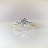 The One, Round Brilliant Diamond Ring with V-shaped Twist Band