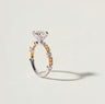 Aurelia, Vintage Milgrain Round Brilliant Diamond Ring