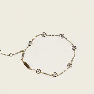Round Brilliant Diamond Bubble Bracelet