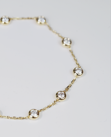 Round Brilliant Diamond Bubble Bracelet