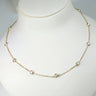 1.74ct Round Lab Diamond, 18K Yellow Gold Bezel Bubble Necklace