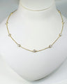 1.74ct Round Lab Diamond, 18K Yellow Gold Bezel Bubble Necklace
