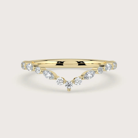 Lyra, Marquise & Round Nesting Diamond Wedding Ring