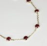 1.44ct Round Lab Ruby, 18K Yellow Gold Bubble Bracelet