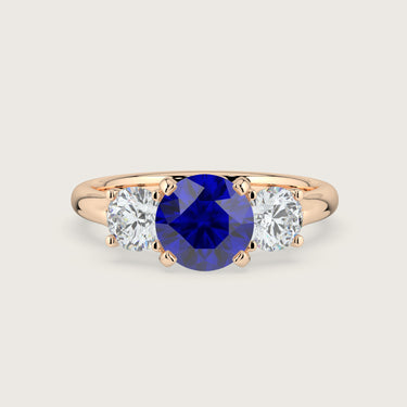Claire, Round Brilliant Sapphire Trilogy Ring