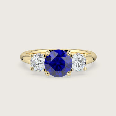 Claire, Round Brilliant Sapphire Trilogy Ring